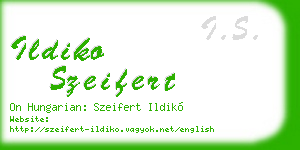 ildiko szeifert business card