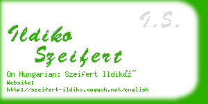 ildiko szeifert business card